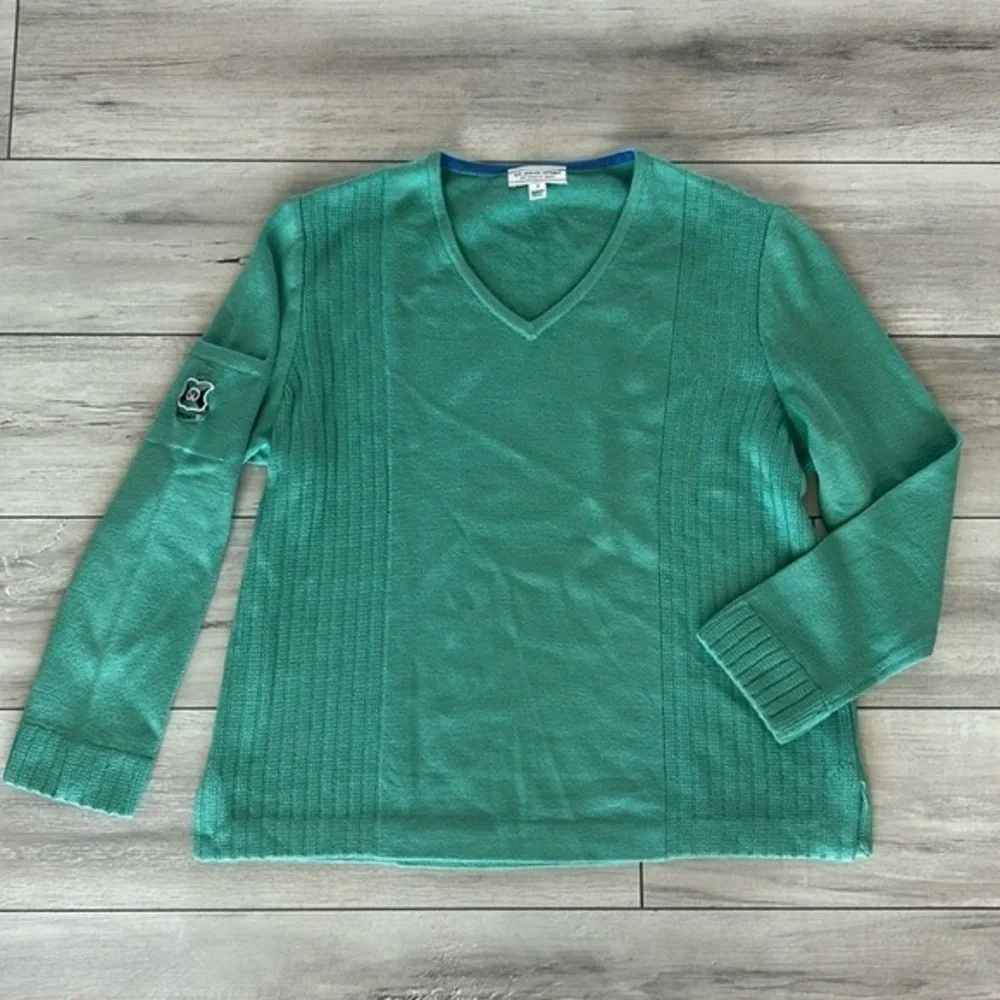 St. John by Marie Gray size small green sweater wool blend